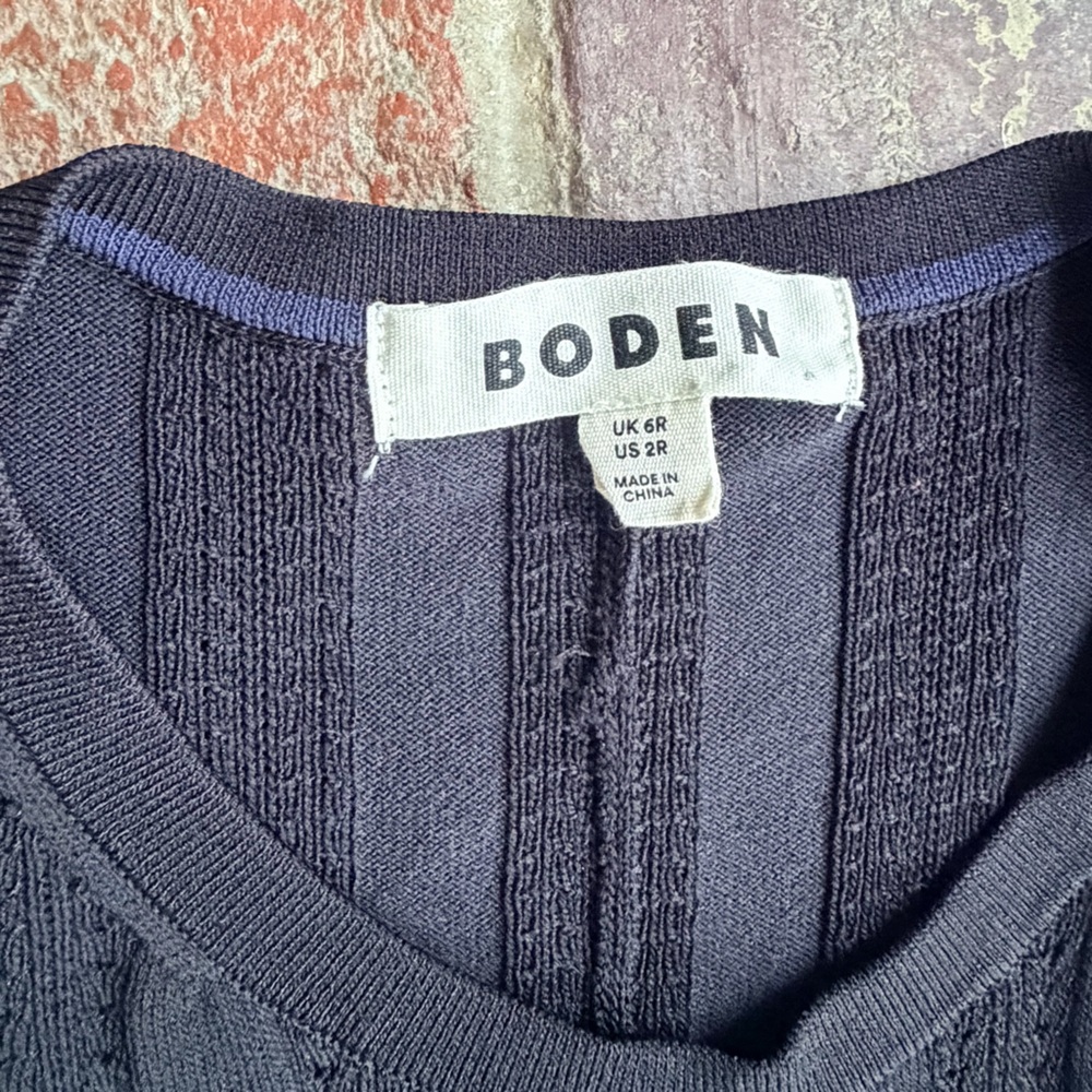Boden Black Ribbed Knit Dress - Picture 2 of 4